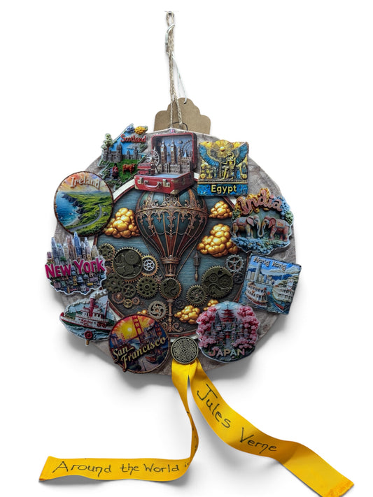 Around the World Steampunk Wreath
