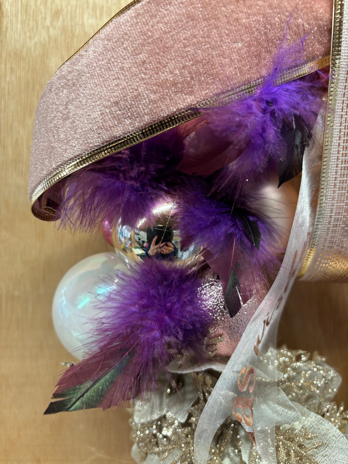 Purple Feather Wreath