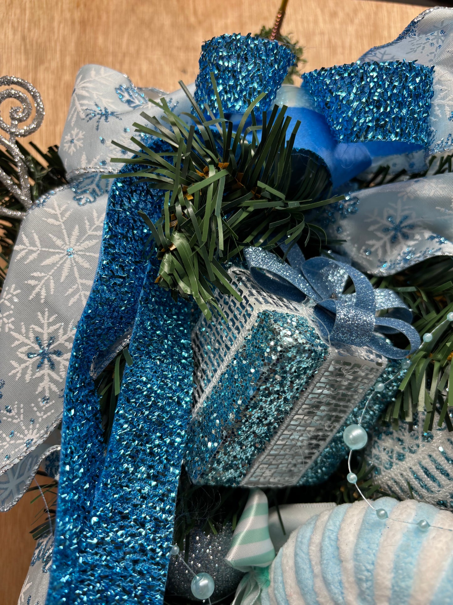 Blue and White Festive Swag