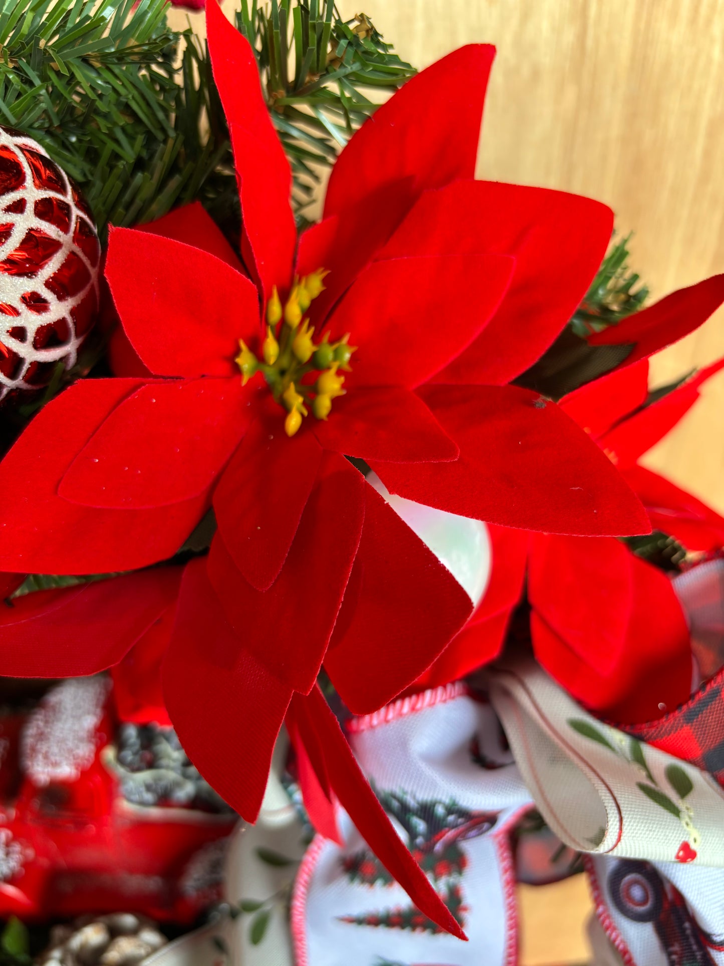 Christmas Car and Santa Wreath