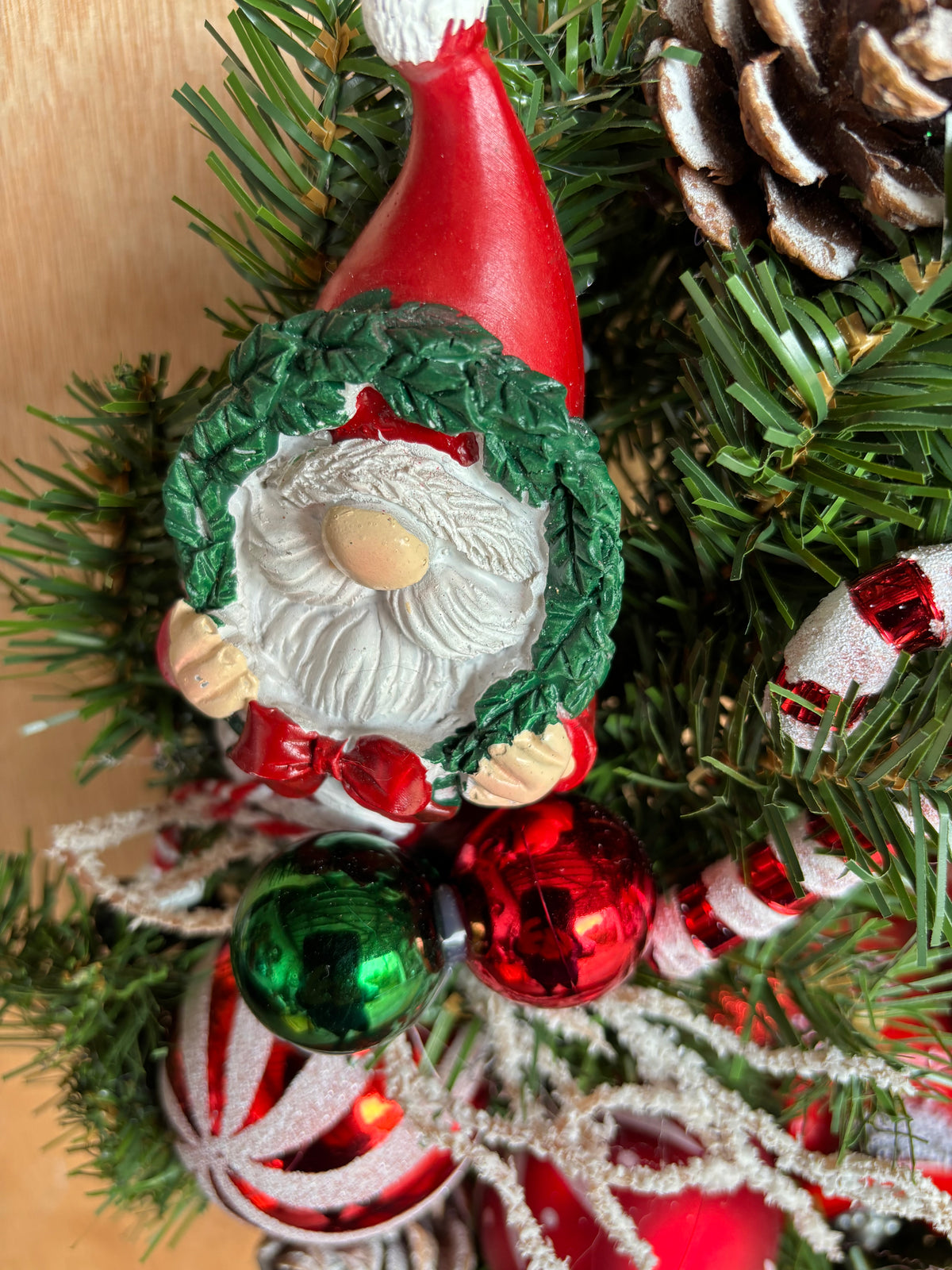 Christmas Car and Santa Wreath
