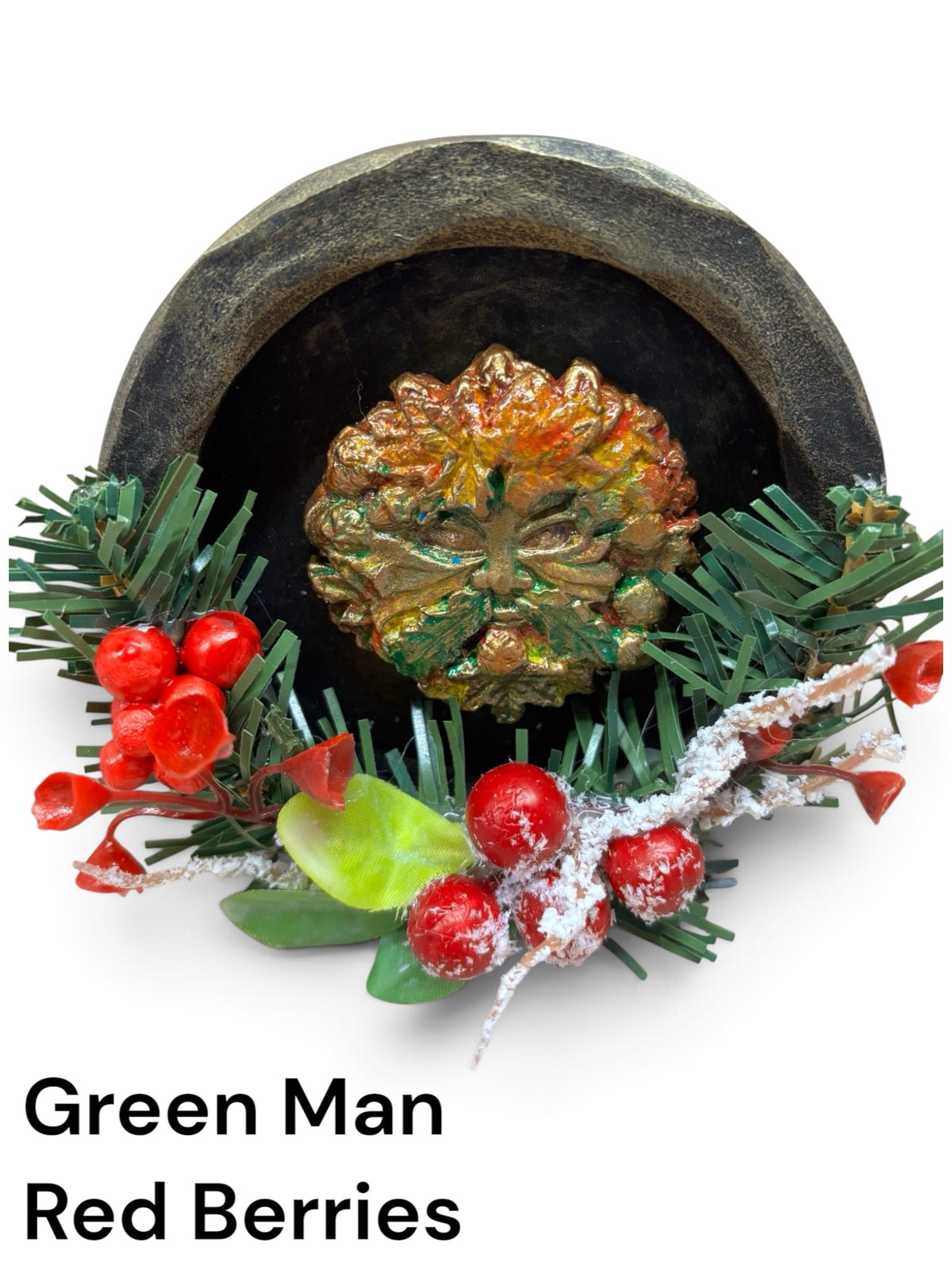 Christmas Green Man and Green Woman Wall decorations