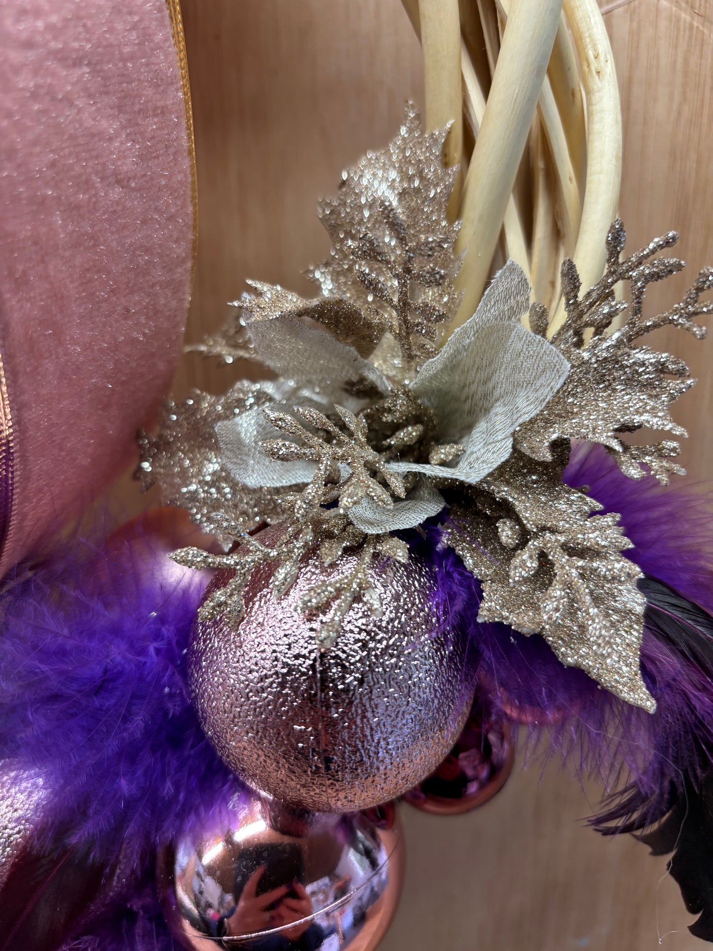 Purple Feather Wreath