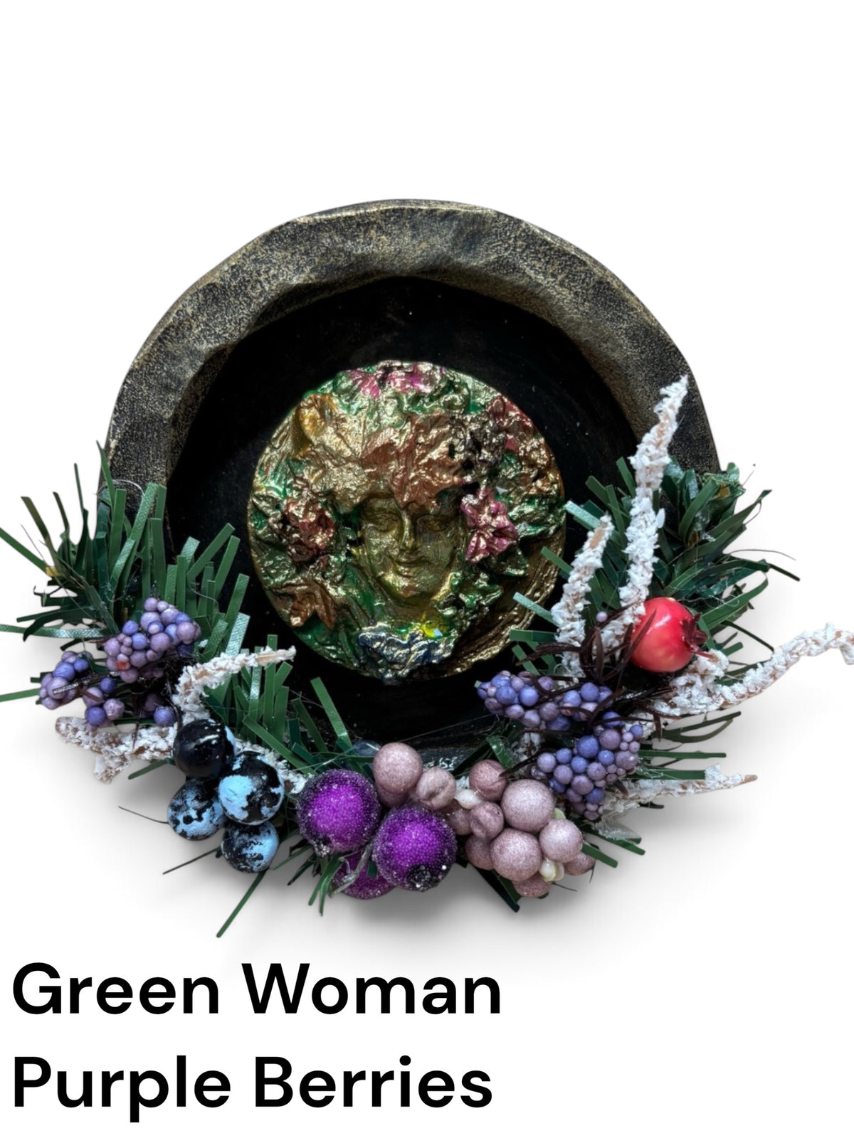 Christmas Green Man and Green Woman Wall decorations