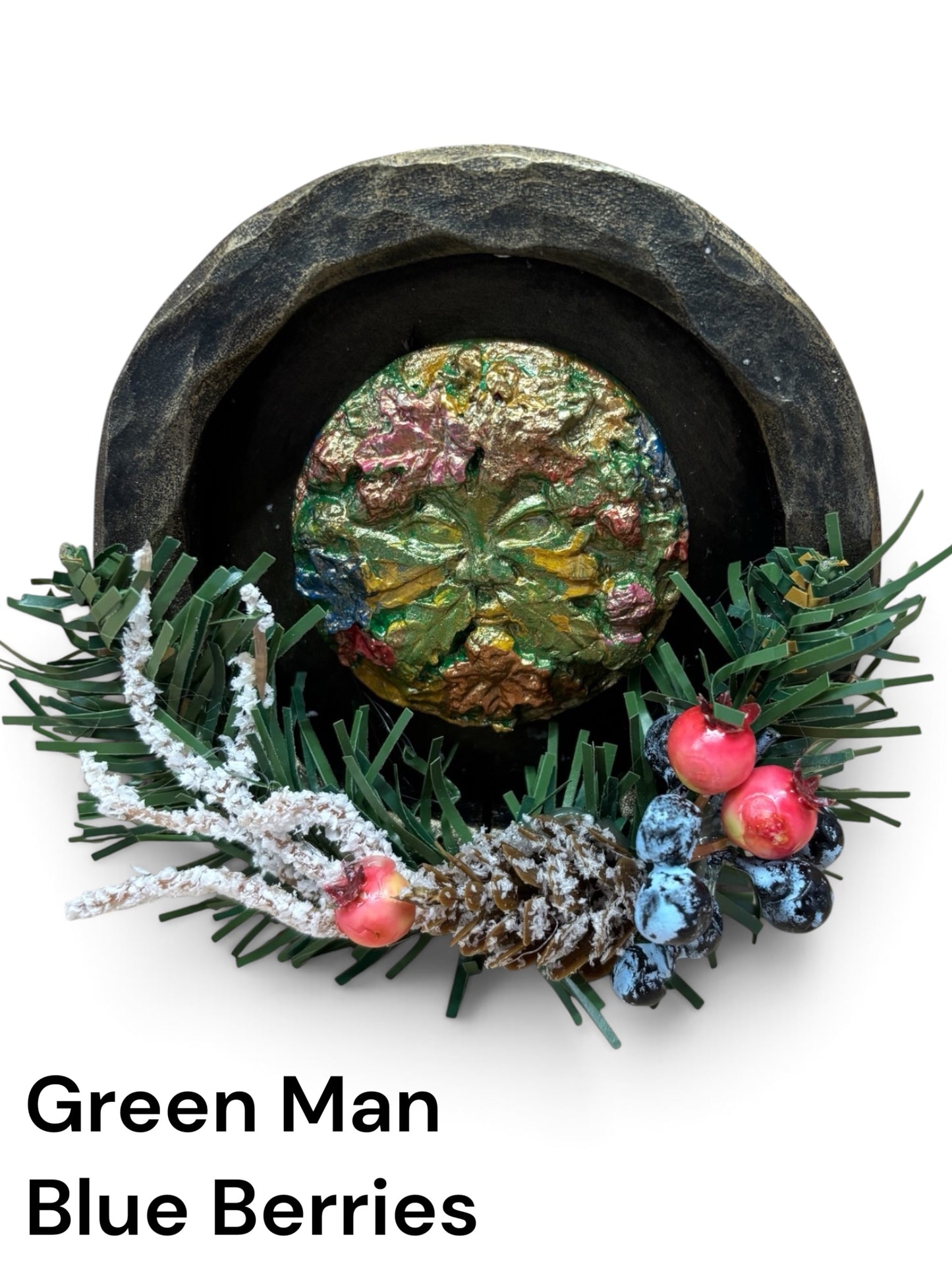 Christmas Green Man and Green Woman Wall decorations