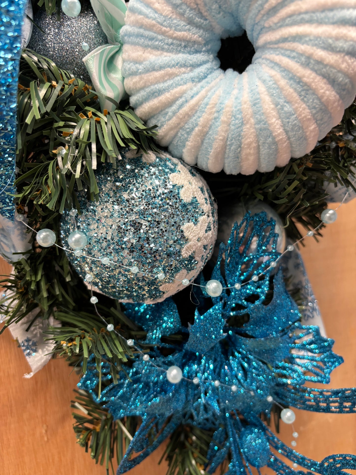 Blue and White Festive Swag