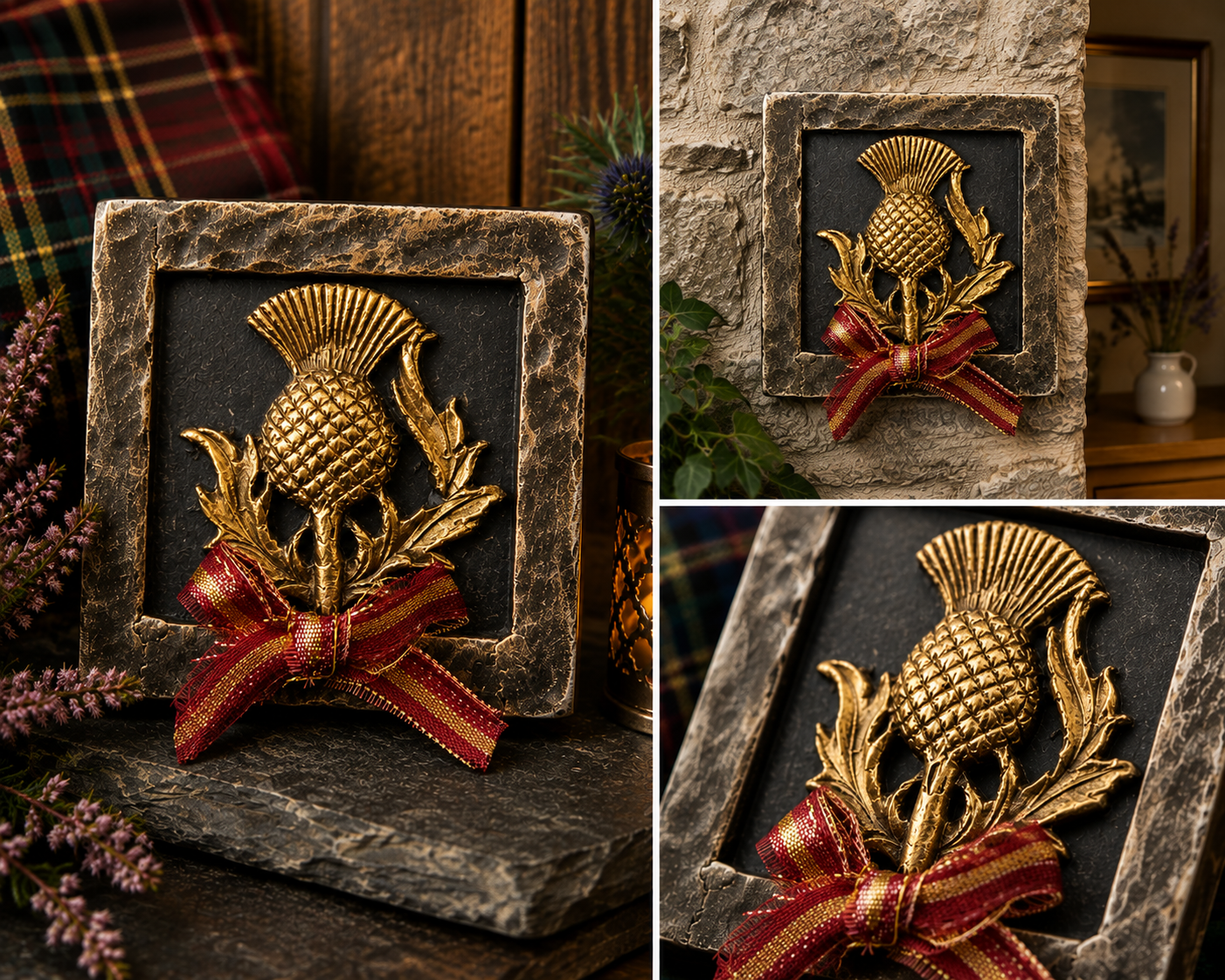 Thistle Plaque -Gold
