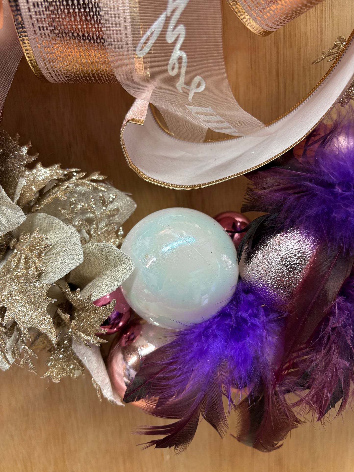Purple Feather Wreath