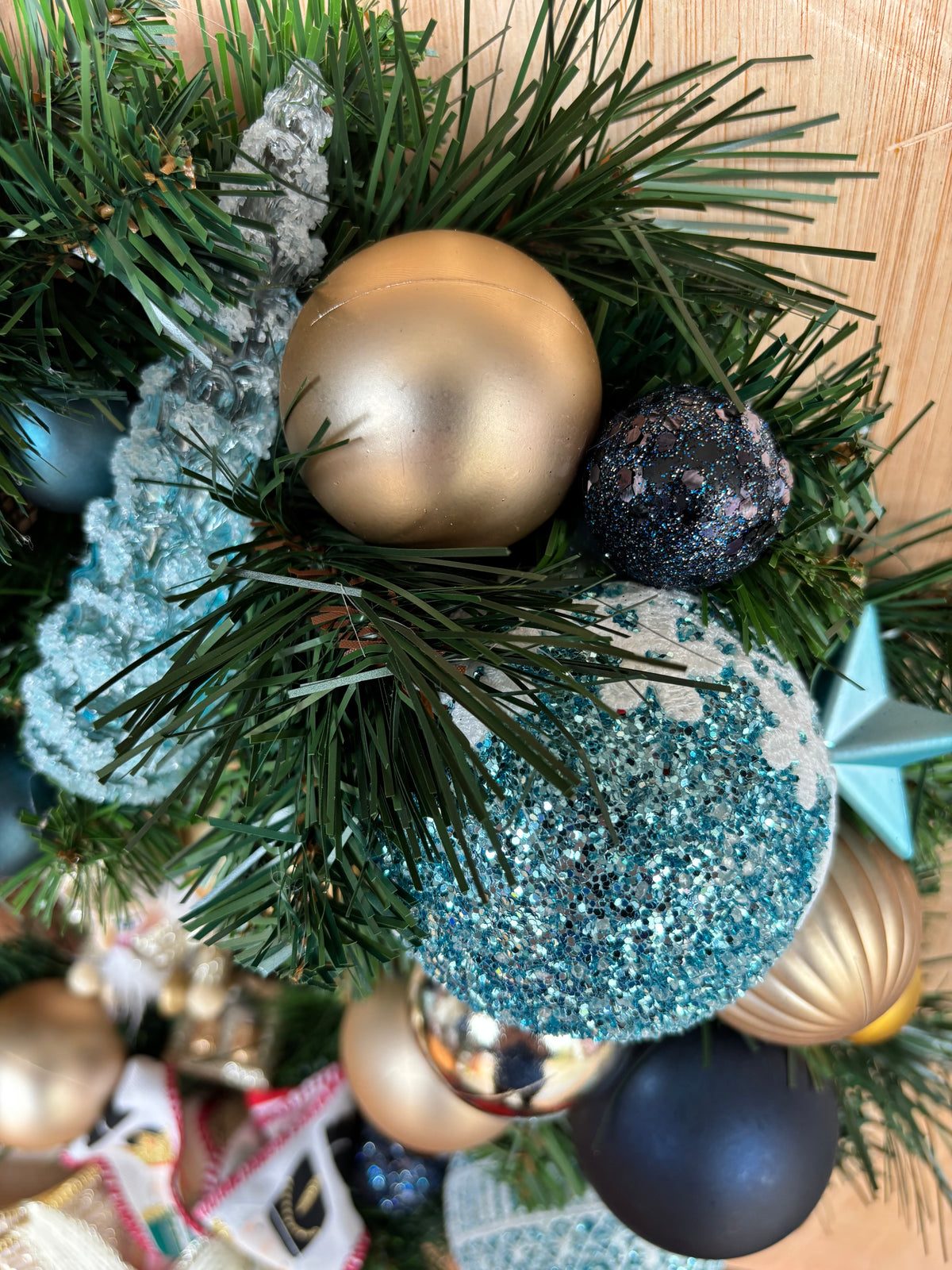 Blue and Gold Nutcracker Wreath