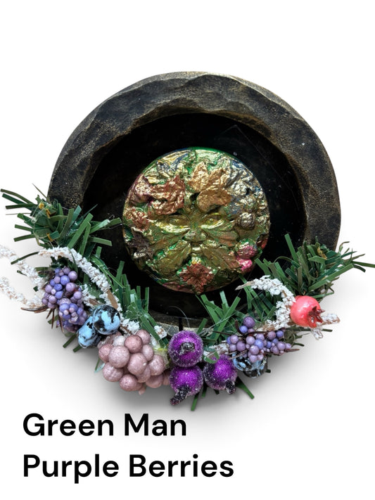 Christmas Green Man and Green Woman Wall decorations