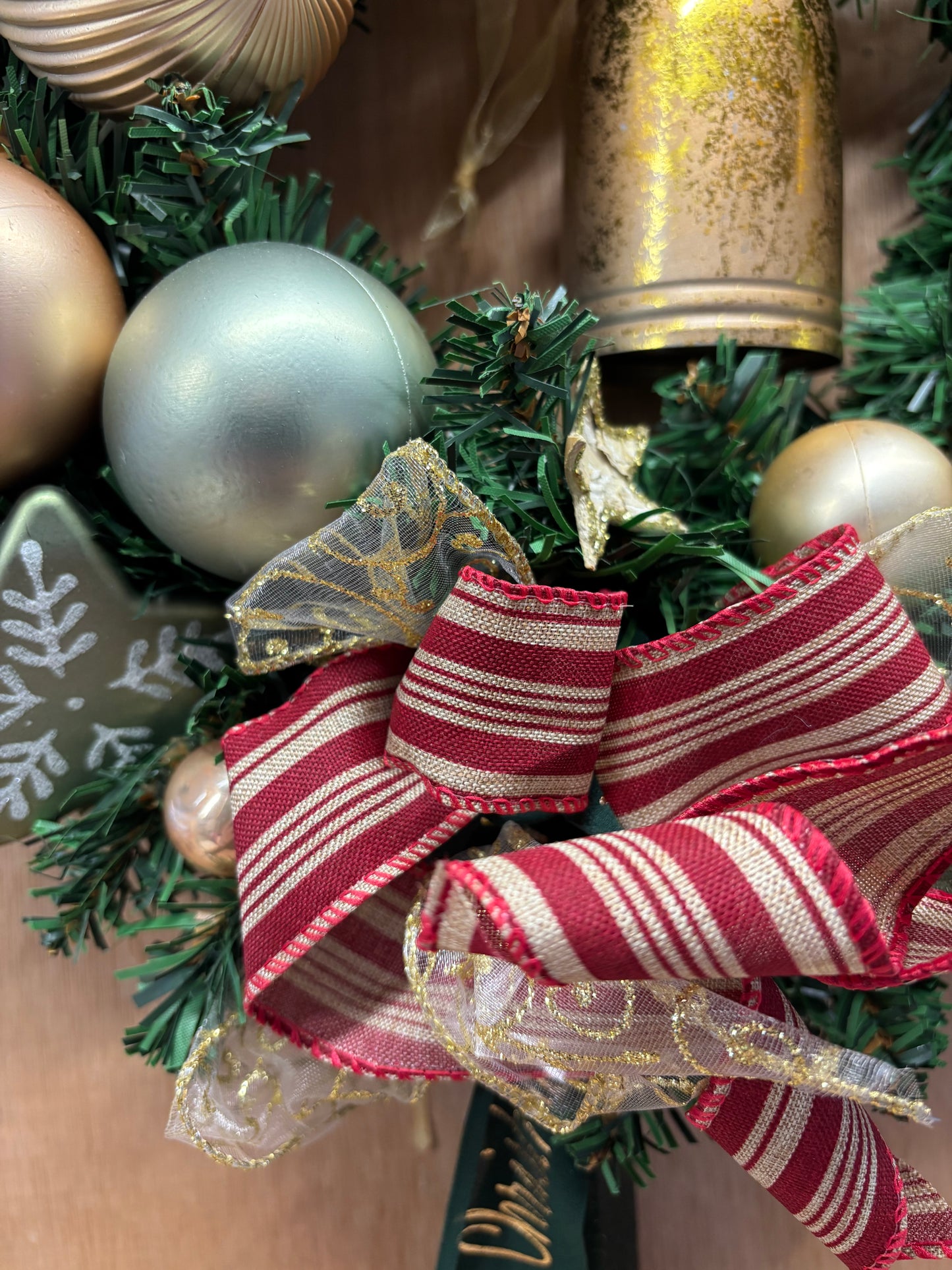 Green and Gold Bell Wreath