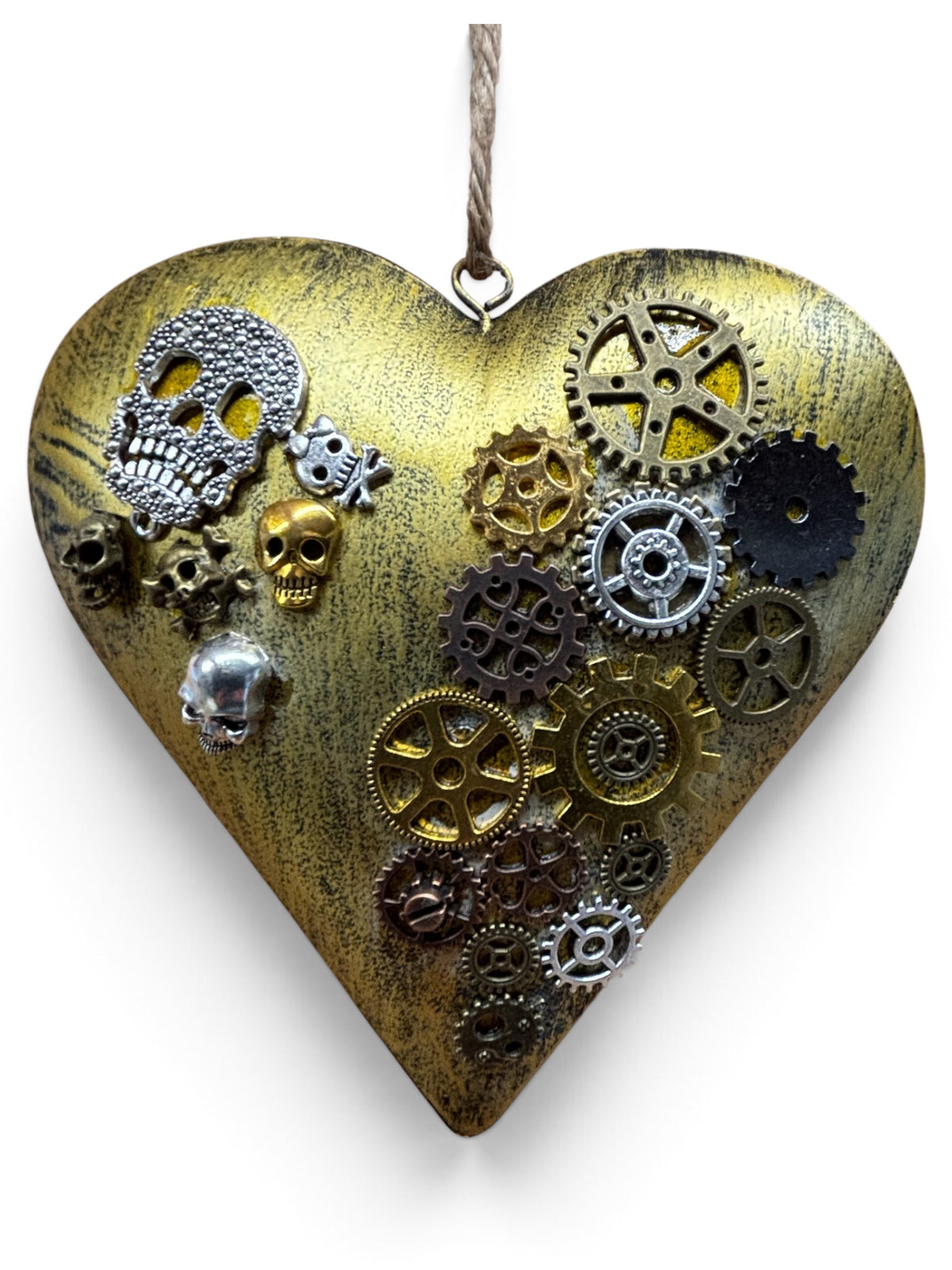 Mini Steampunk Hanging Hearts