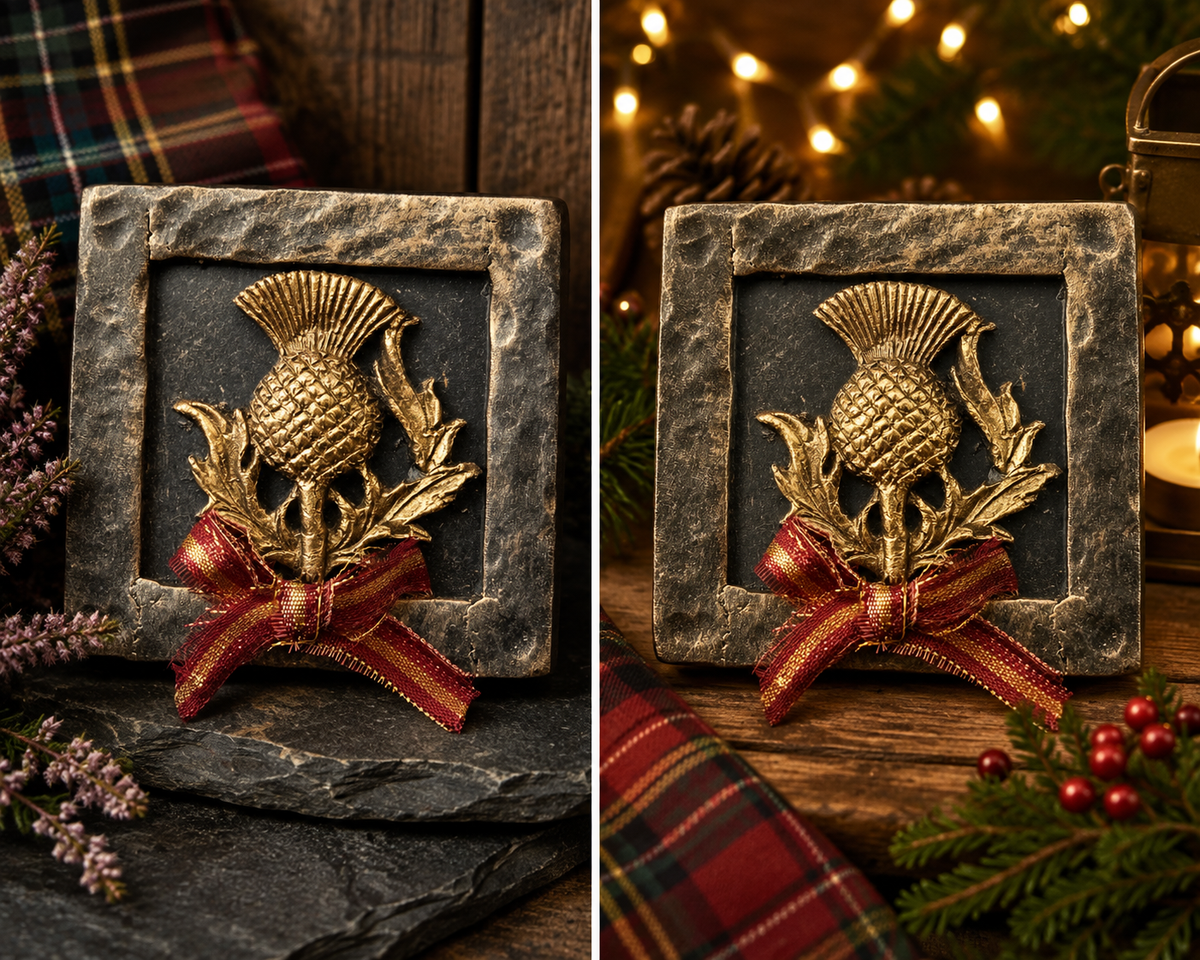 Thistle Plaque -Gold