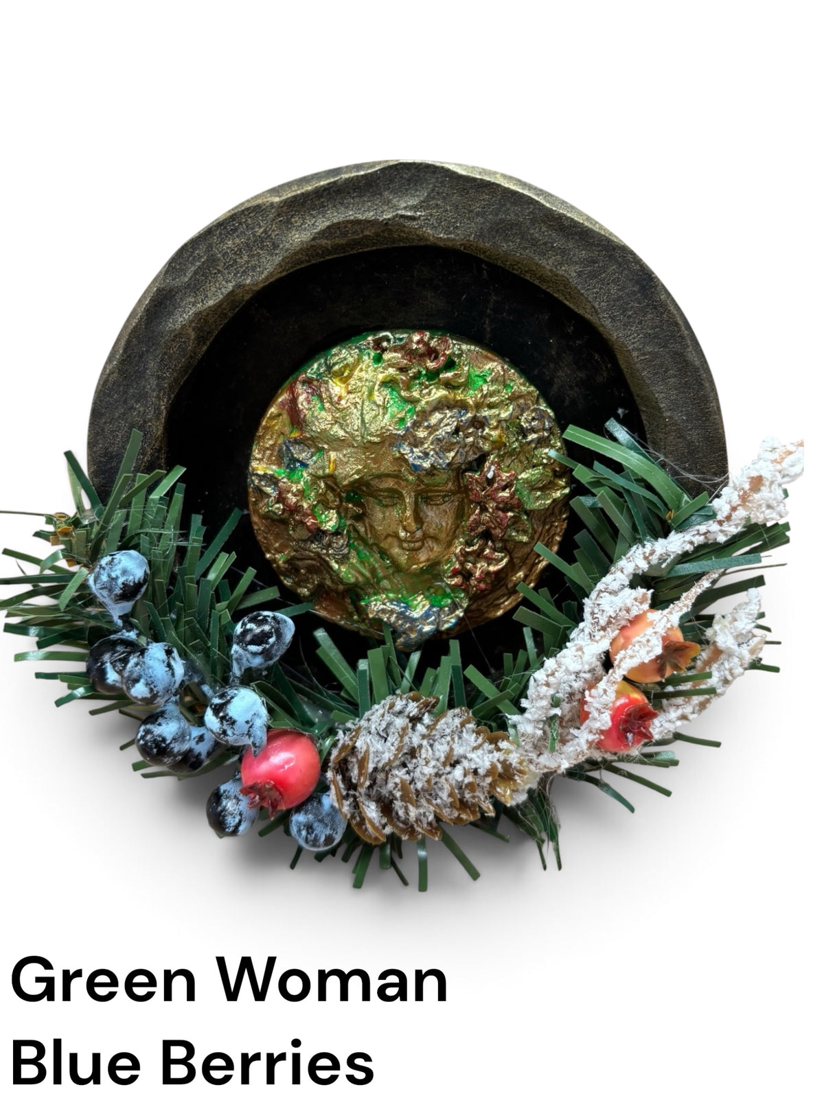 Christmas Green Man and Green Woman Wall decorations